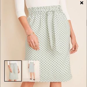Ann Taylor Polka Dot Tie Waist Pencil Skirt